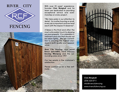 River City Fencing Tri-fold brochure